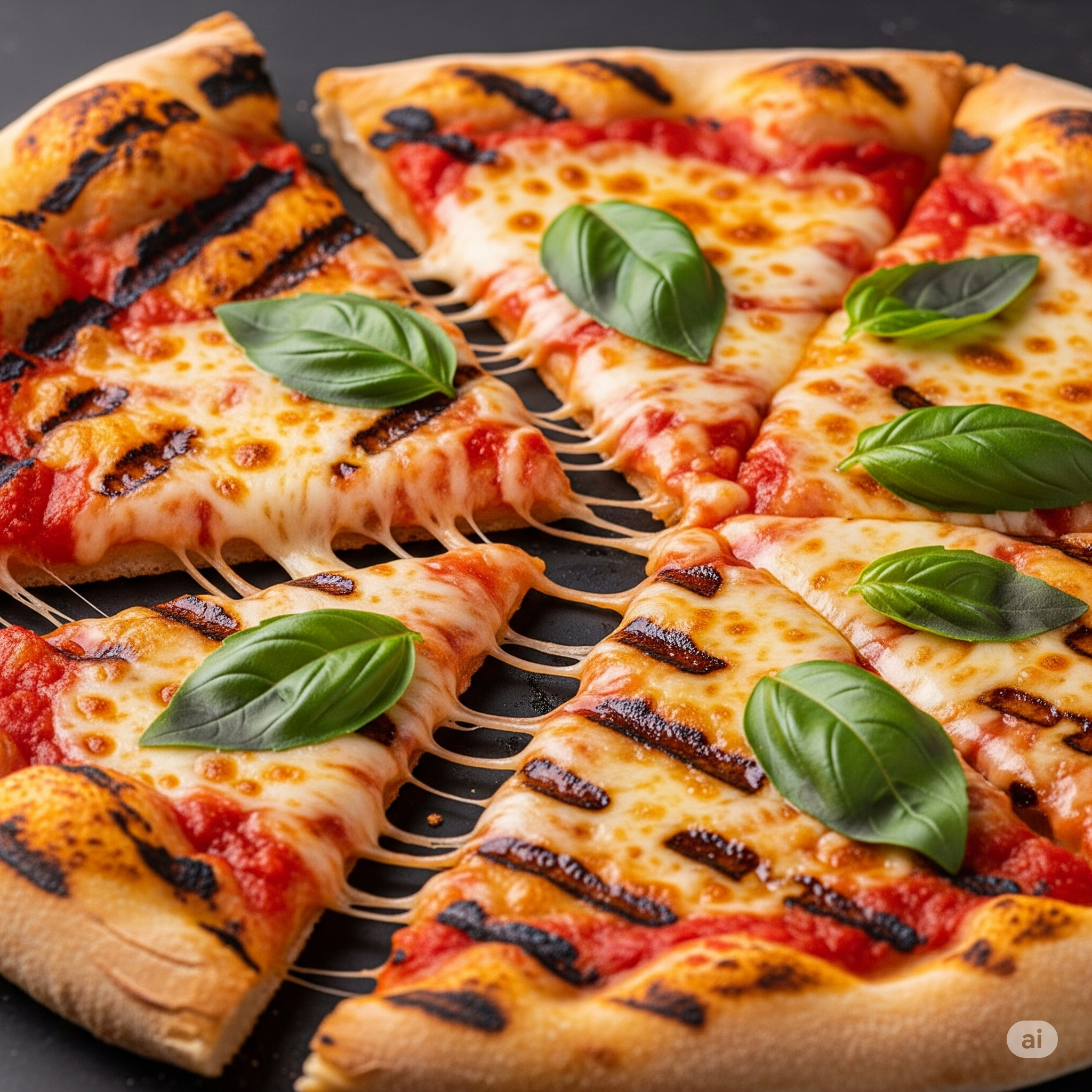 Grilled Pizza Margherita